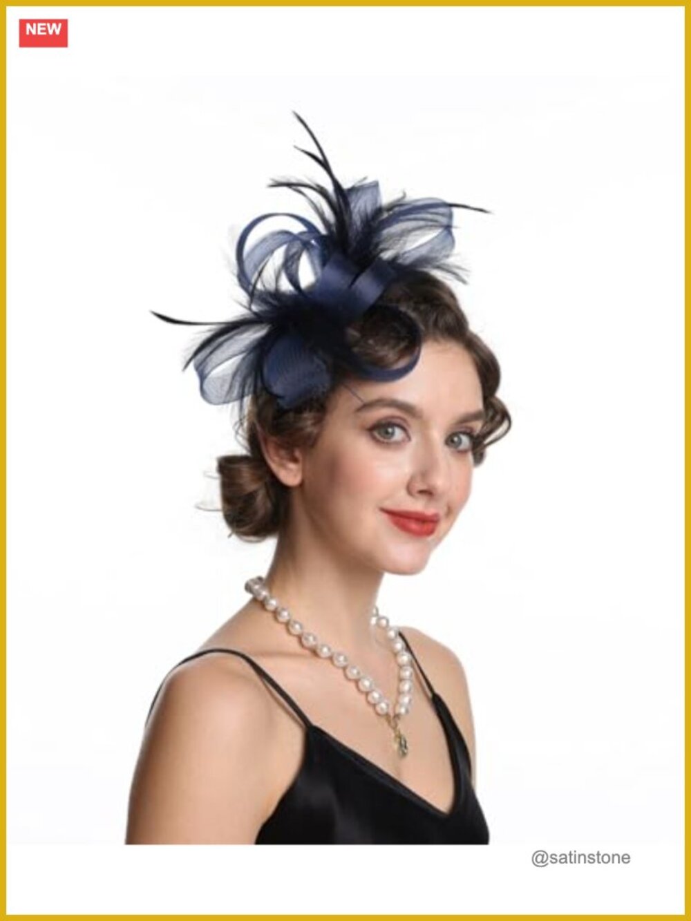 Fascinator Hat Flower Mesh Ribbon Feathers Headband Clip Tea Party